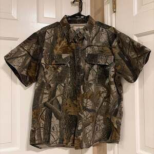 Tallwoods Elementwear RealTree Hardwoods Camo Short Sleeve Shirt XL